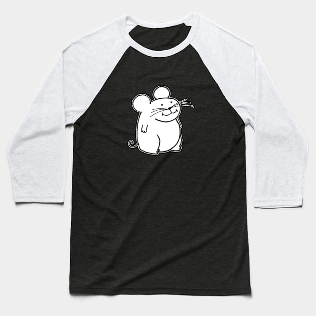 Just a Cute Little Mouse Baseball T-Shirt by witterworks